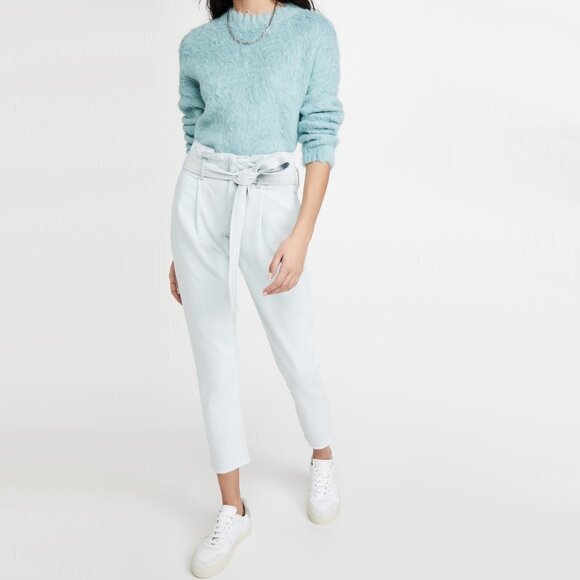 DL1961 paperbag waist light wash high rise jeans - Picture 9 of 15